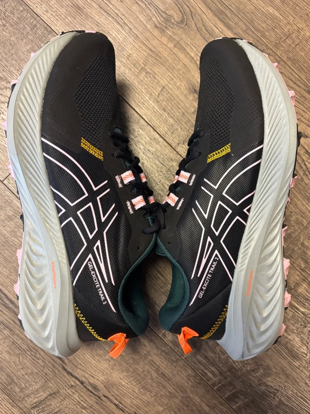 Asics Gel-Excite Trail 2 Black Birch Athletic Running Shoes Womens Size 9.5